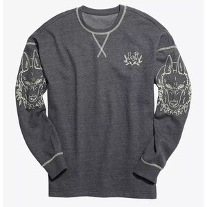 Studio Ghibli Princess Mononoke Wolf Spirits Long Sleeve Sweatshirt Gray
